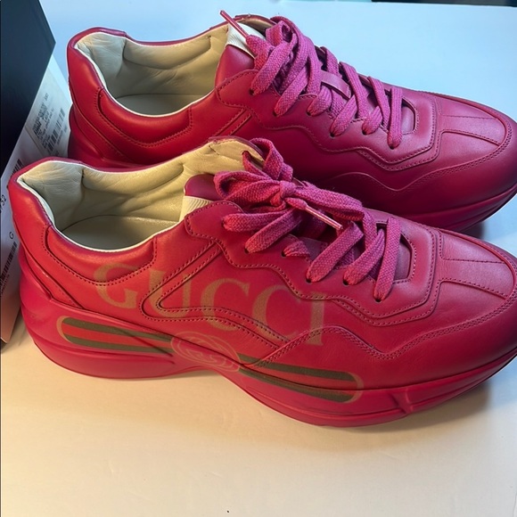 EUC Gucci Women’s Pink Sneakers – Size 40.5 (US 10.5) – Luxury Designer with Box - Picture 5 of 16